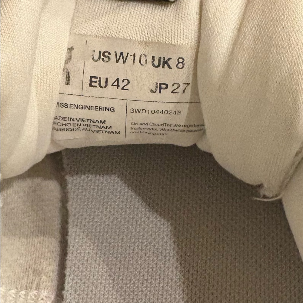 On Running White Sneakers with Light Yellow Accents - Picture 5 of 5